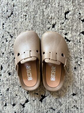 Kids Neutral Tan Slip-On Clogs
